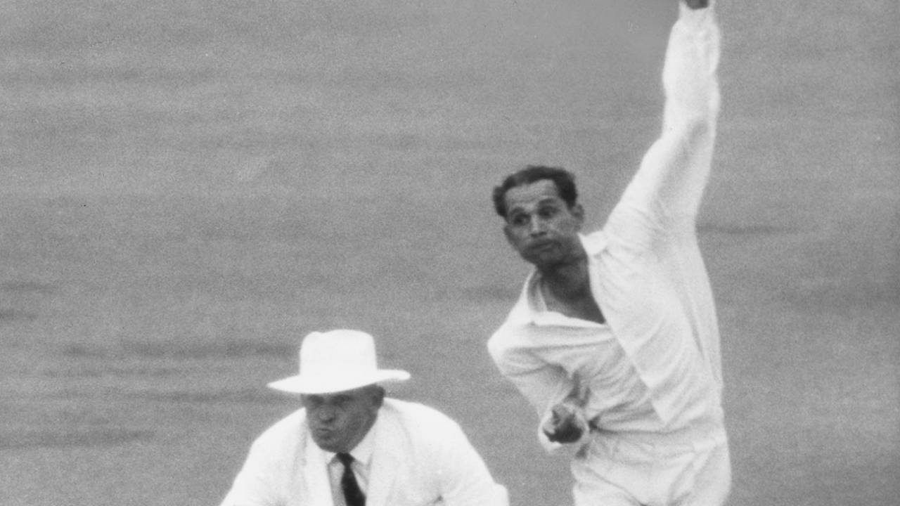 Bapu Nadkarni bowling against Australia&nbsp;&nbsp;&bull;&nbsp;&nbsp;Getty Images