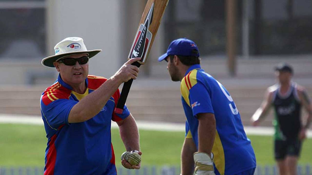 Daryll Cullinan oversees the drills during a training session, ICC World Twenty20 Qualifier, Dubai, March 13, 2012