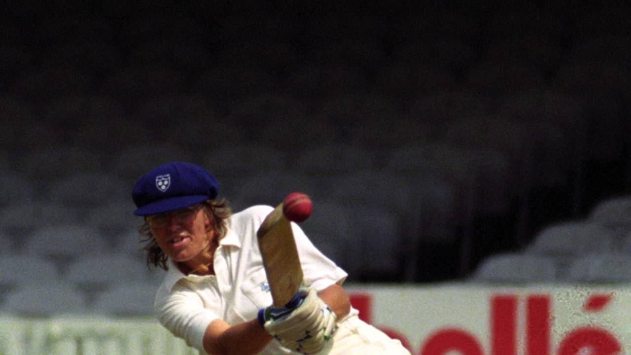 Carole Hodges bats during the World Cup final