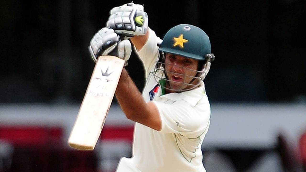 Taufeeq Umar drives down the ground, Sri Lanka v Pakistan, 2nd Test, SSC, Colombo, 1st day, June 30, 2012