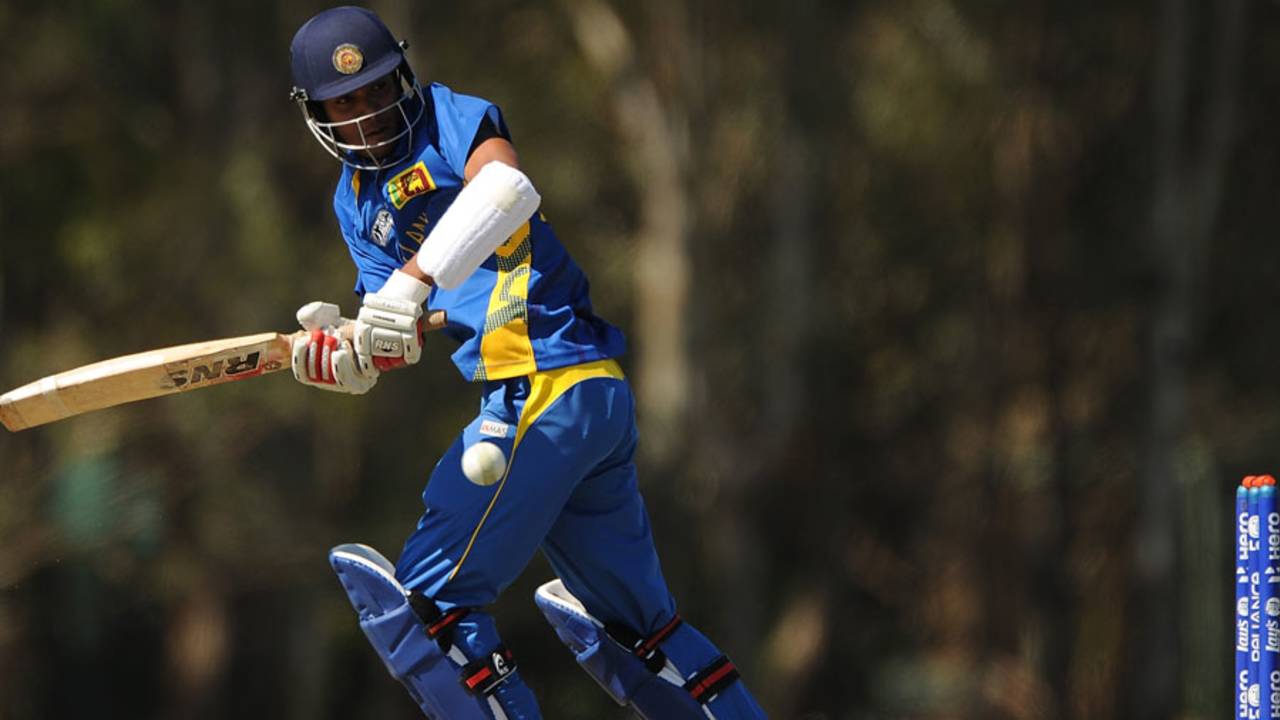 Pulina Tharanga remained unbeaten on 50, Sri Lanka v South Africa, Group D, ICC Under-19 World Cup 2012, Brisbane, August 15, 2012