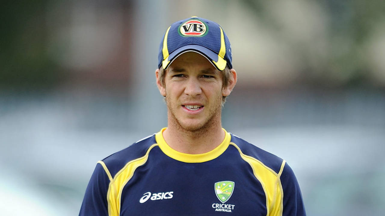 Tim Paine during a net session, Old Trafford, August 6, 2012