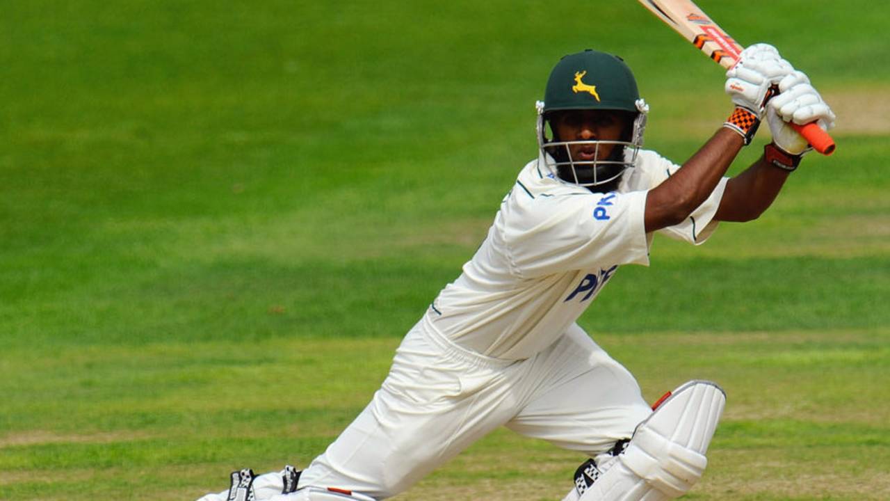 Bilal Shafayat struck two fours before being removed for 16, Nottinghamshire v Durham, County Championship, Trent Bridge, July 17, 2009