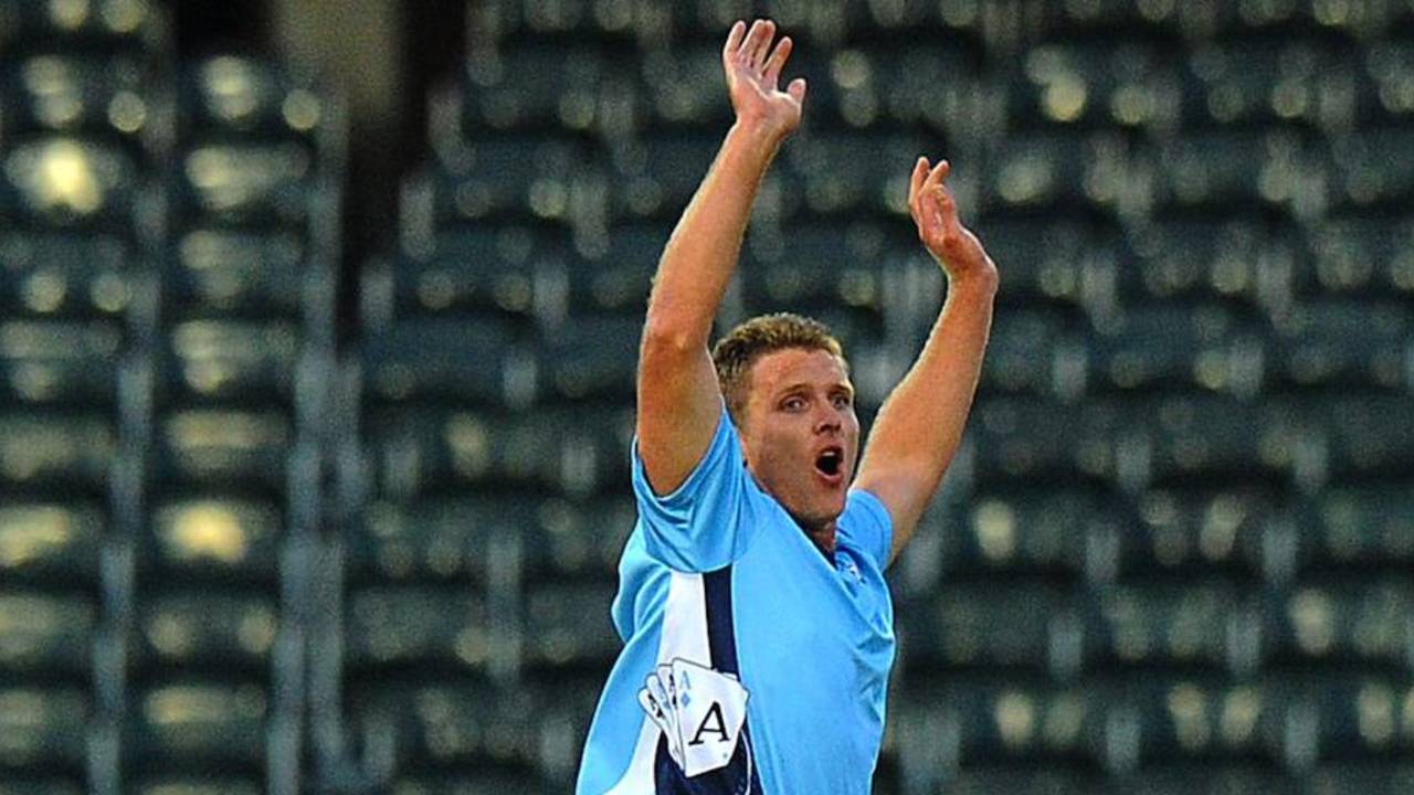 Michael Bates took 1 for 17 in three overs, Auckland Aces v Sialkot Stallions, Champions League T20, Johannesburg, October 9, 2012
