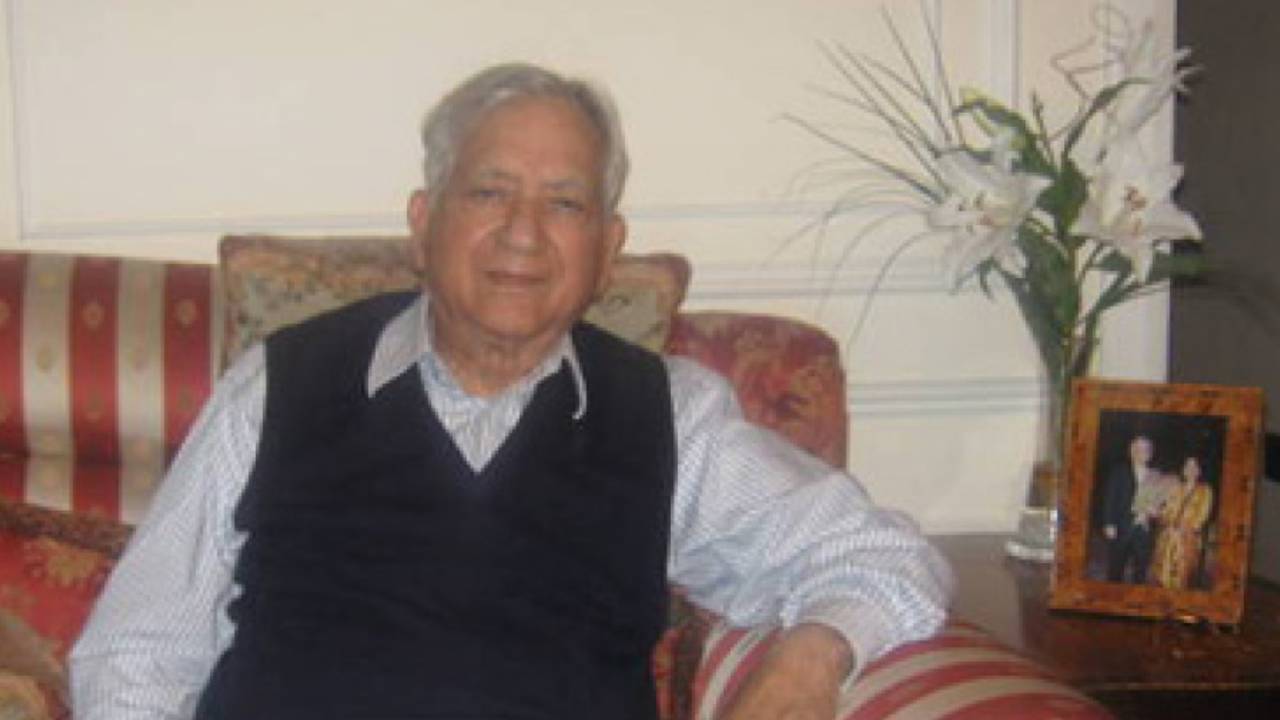 Waqar Hasan in his home in London