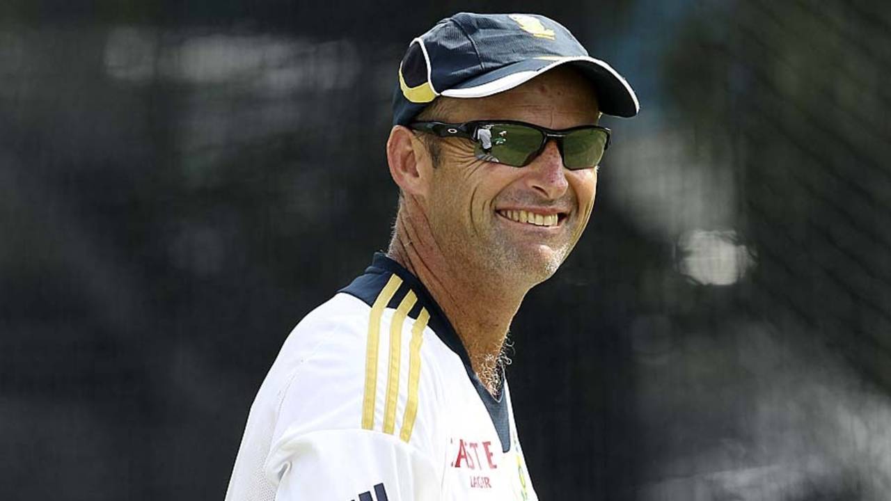 South Africa coach Gary Kirsten smiles at practice, Brisbane, November 7, 2012