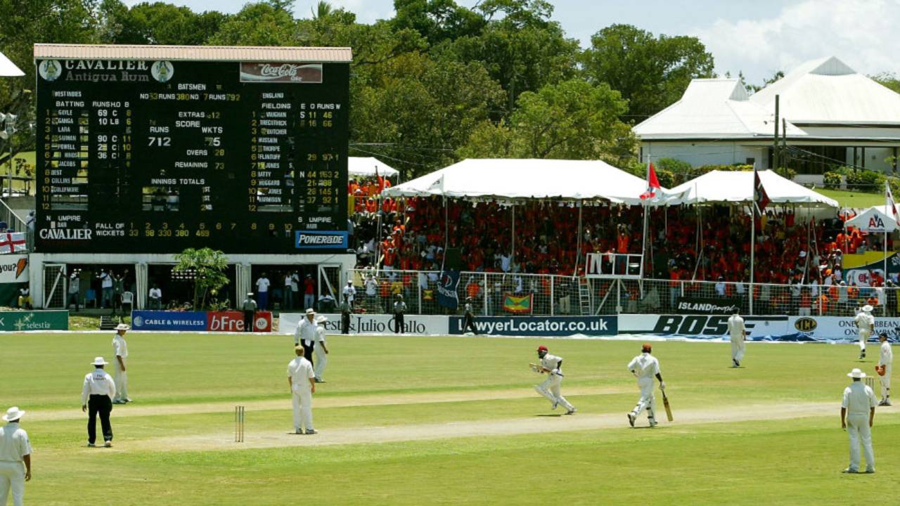 Brian Lara sweeps for four to go past Matthew Hayden's record, West Indies v England, 4th Test, Antigua, 3rd day, April 12, 2004
