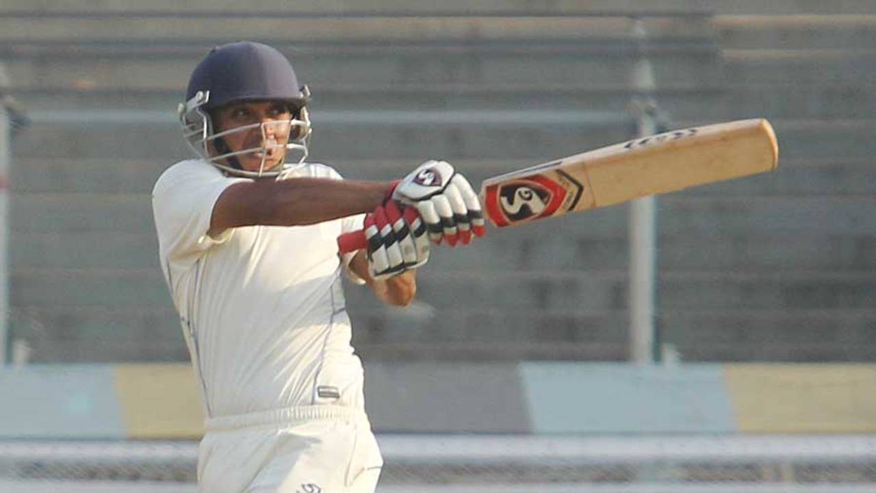 Arindam Das pulls on his way to 98 not out