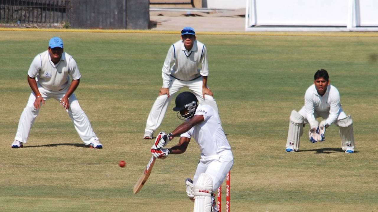 Imtiaz Ahmed was unbeaten on 53 off 35 balls, Services v UP, Ranji Trophy Quarter-final, Indore, 1st day, January 6, 2012