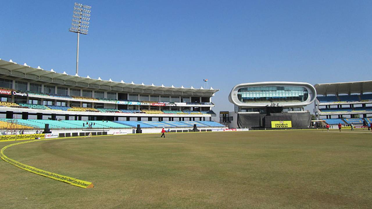 The stands at the new Saurashtra Cricket Association Stadium, Rajkot, January 10, 2013