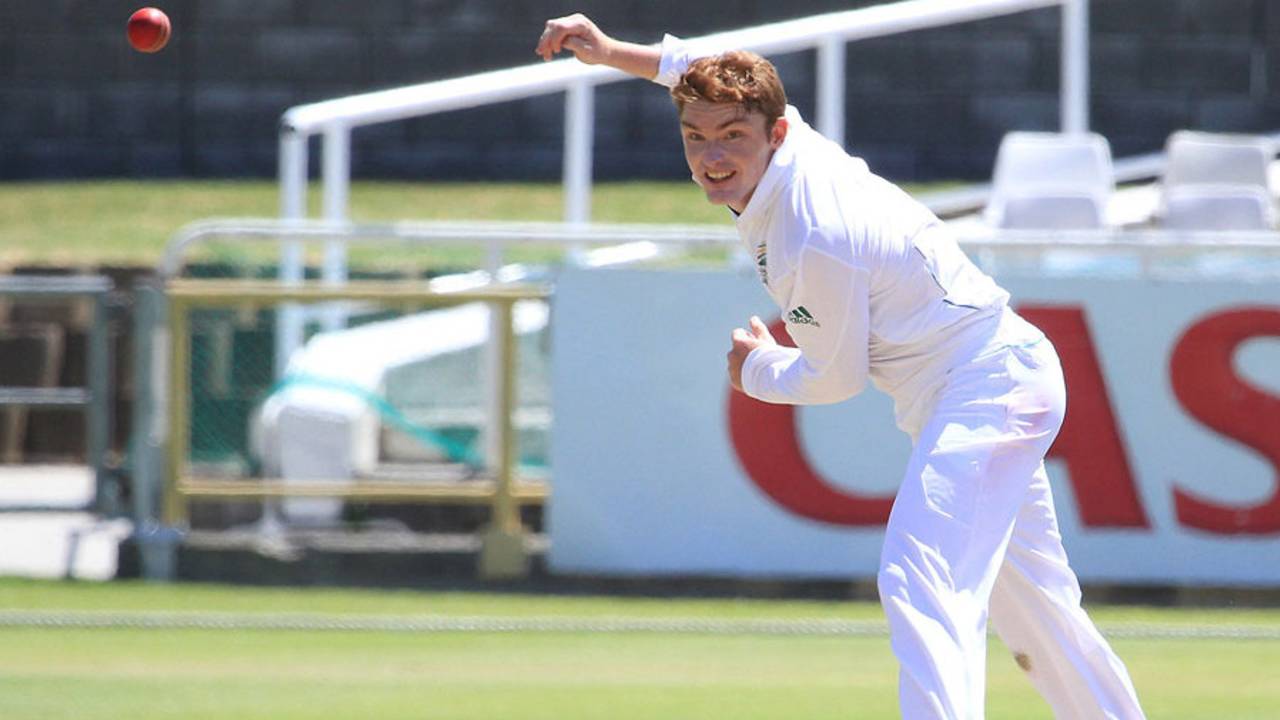 Michael Faasen took 3 for 61, South Africa Under-19 v England Under-19, 1st Youth Test, Cape Town, 3rd day, January, 29, 2013