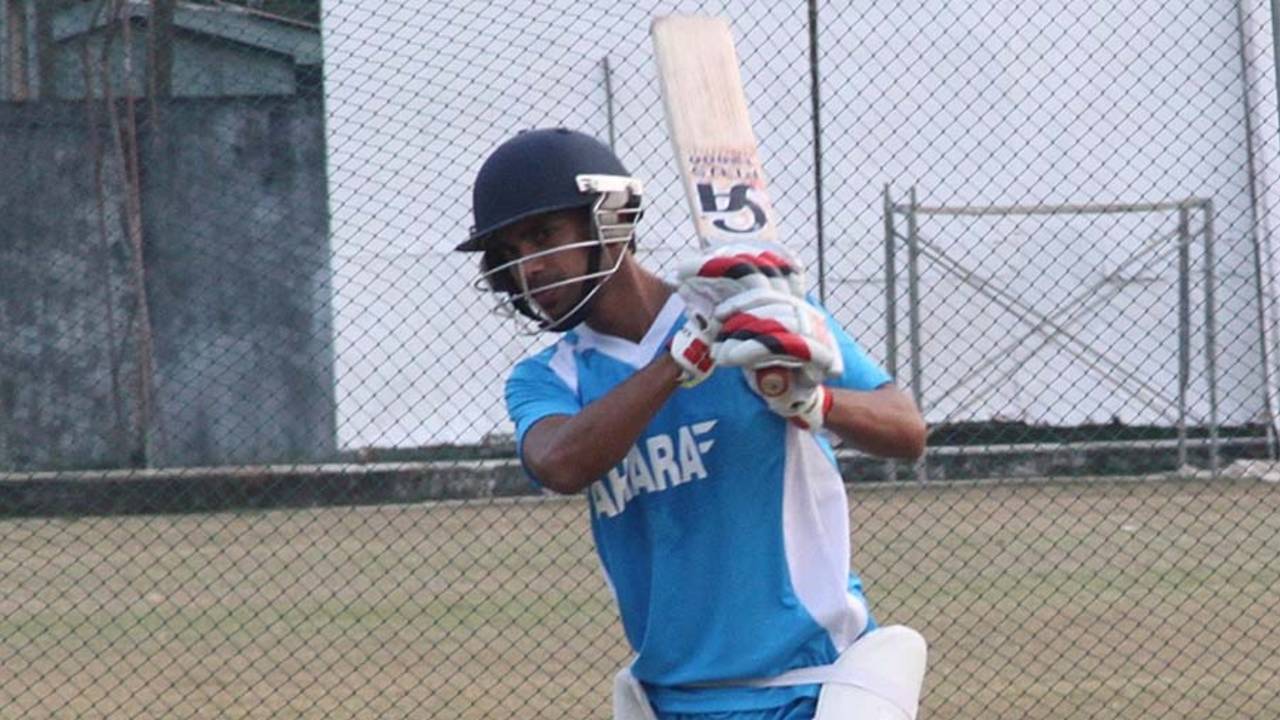 Marshall Ayub bats in the nets, Matara, March 1, 2013
