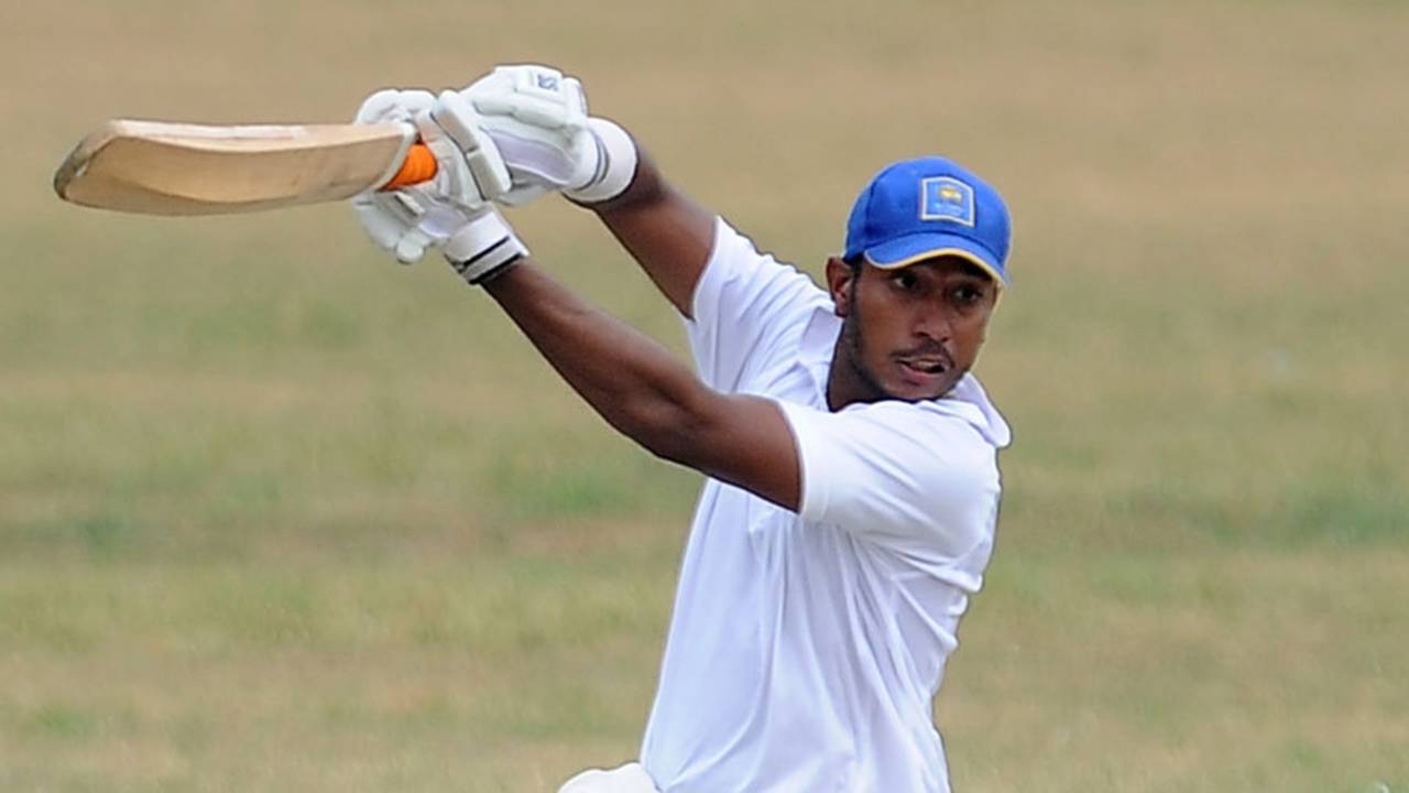 Kithuruwan Vithanage scored 157 not out, Sri Lanka Development Emerging Team v Bangladeshis, Day 1, Matara, March 3, 2013