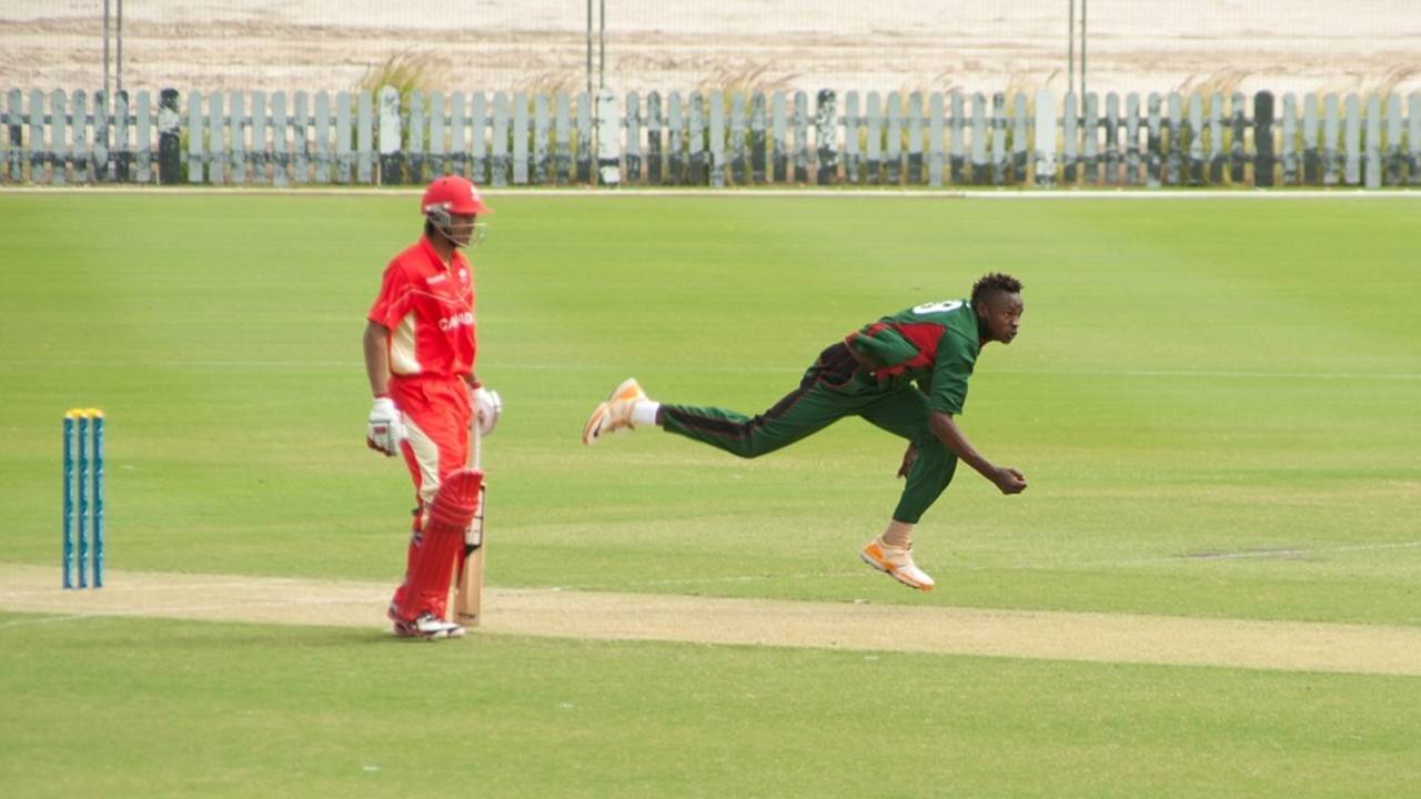 Elijah Otieno took four wickets, Canada v Kenya, ICC WCL Championship, Dubai, March 11, 2013