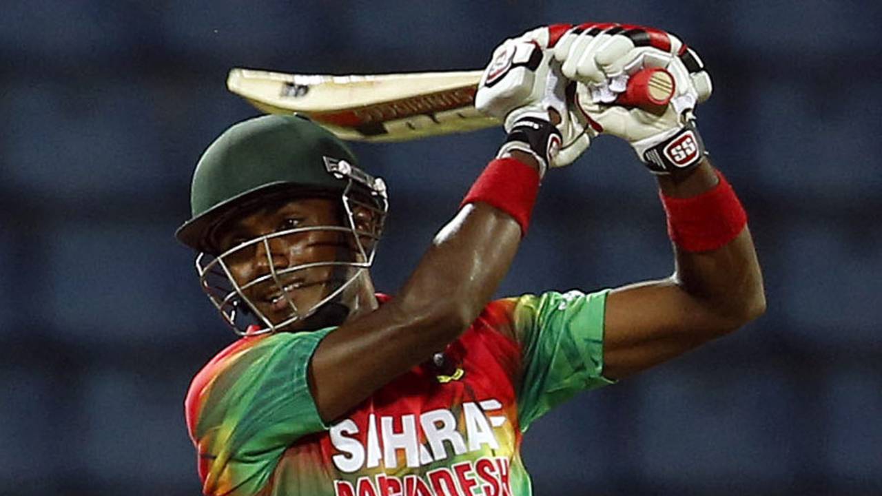 Jahurul Islam hits out, Sri Lanka v Bangladesh, 3rd ODI, Pallekele, March 28, 2013