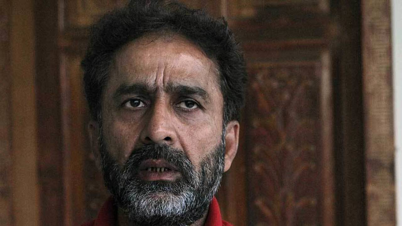 Nadeem Ghauri, the Pakistan umpire who was banned the PCB for four years, speaks to the press in Lahore, Lahore, April 14, 2013