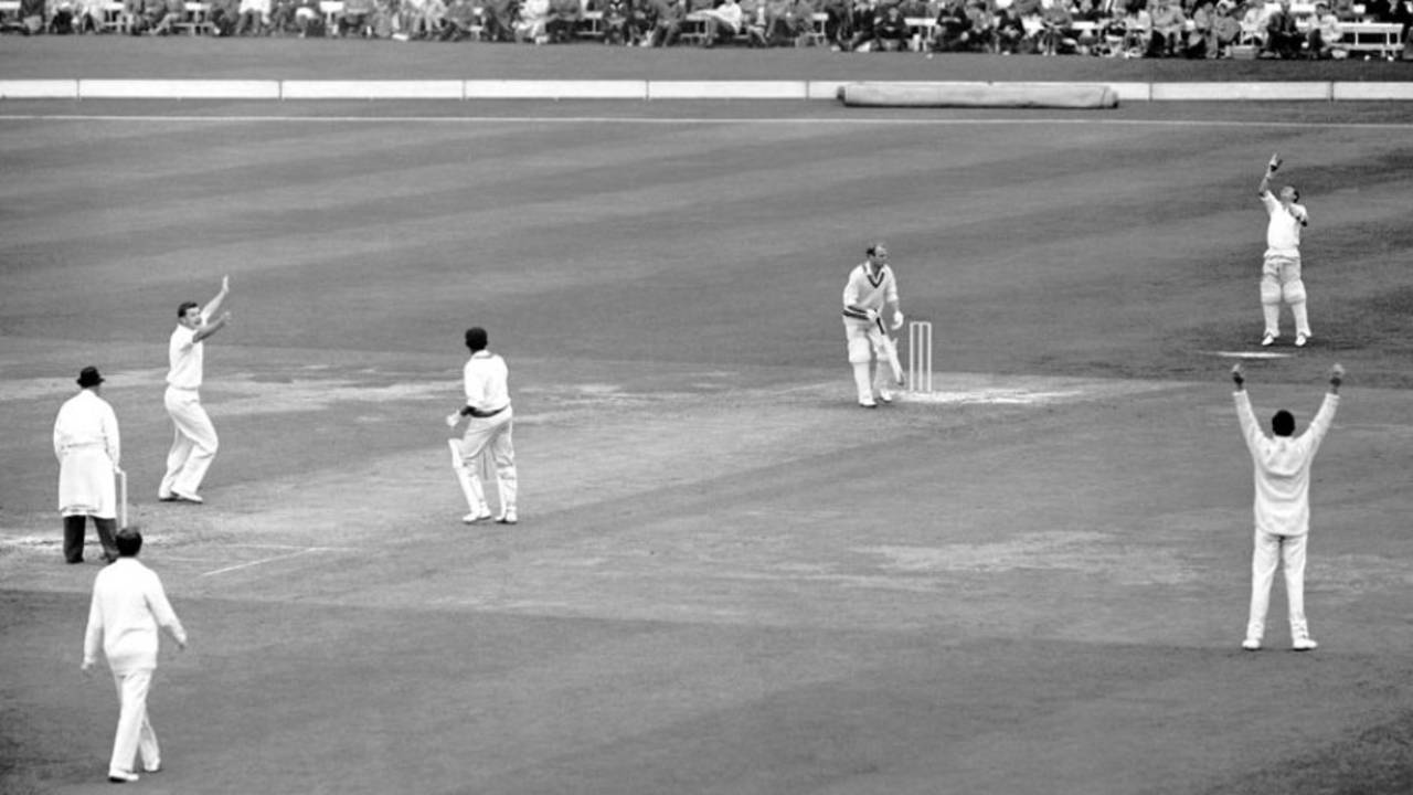 Dick Richardson is caught behind by Sussex wicketkeeper Jim Parks off the bowling of Ian Thomson, Sussex v Worcestershire, Gillette Cup final, Lord's, September 7, 1963