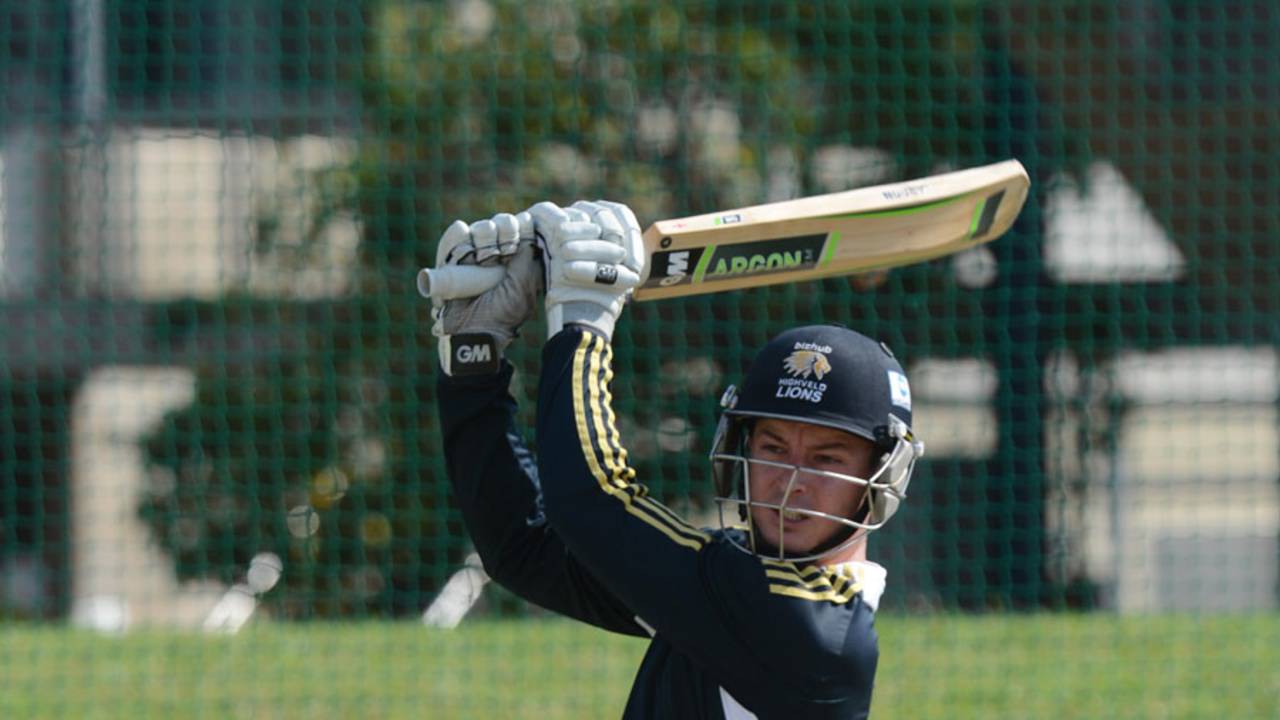 Jean Symes hits out in the South Africa Emerging Squad nets, Pretoria, April 18, 2013