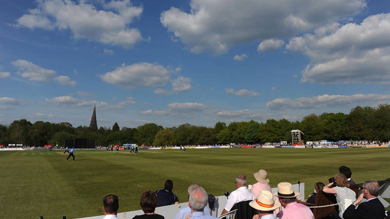 The scene on a sunny day at Horsham, Sussex v Kent, YB40, Horsham, May 26, 2013