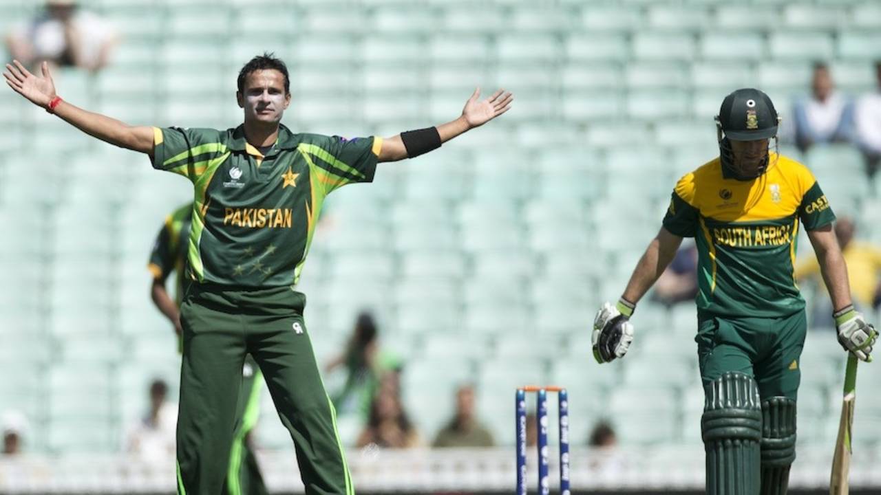 Asad Ali took the big wicket of AB de Villiers, Pakistan v South Africa, Champions Trophy warm-up, The Oval, June 3, 2013