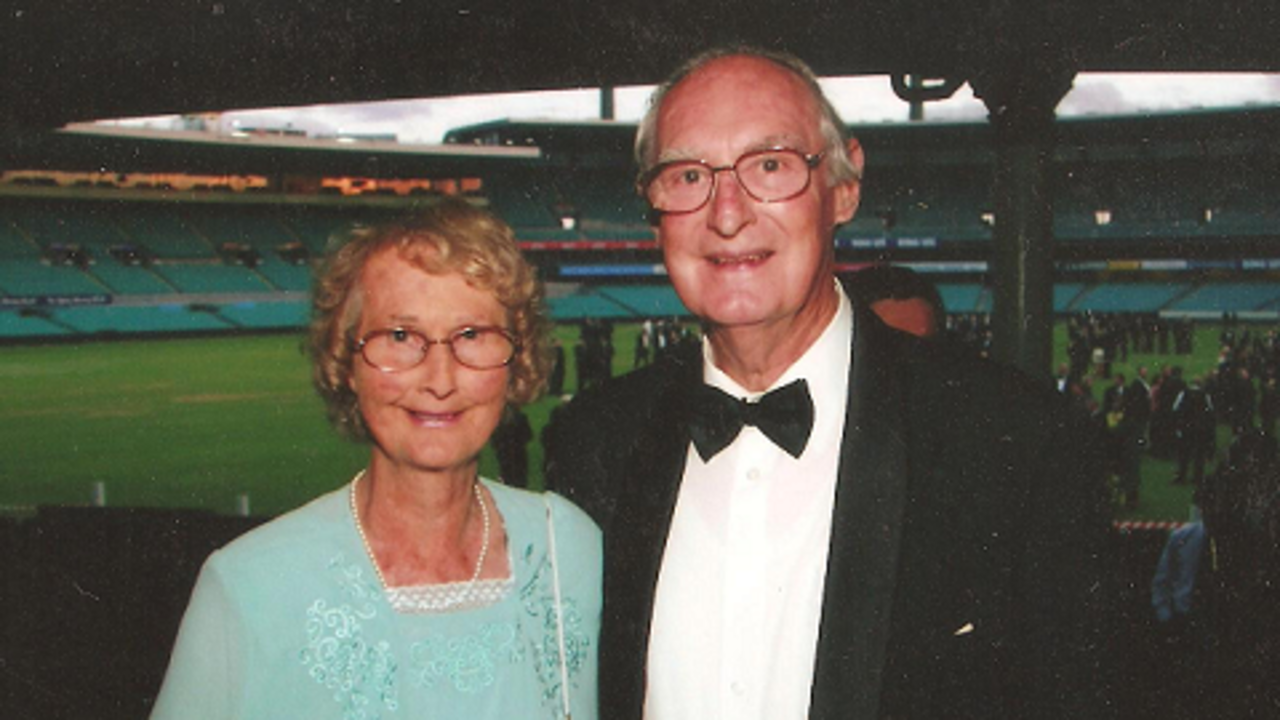 Brian and Judy Booth at the SCG, Sydney, October, 2011