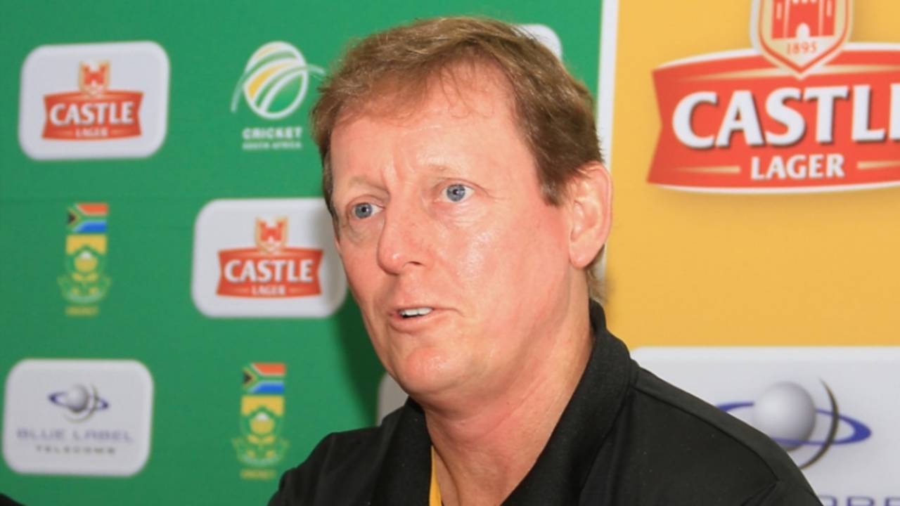 Andrew Hudson addresses the media, July 2013