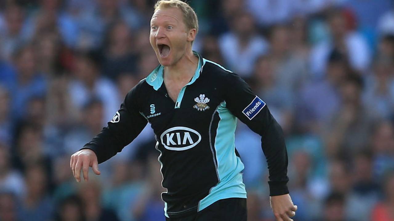 Gareth Batty took 2 for 14 from his four overs, Surrey v Kent, FLt20 South Group, The Oval, July 26, 2013
