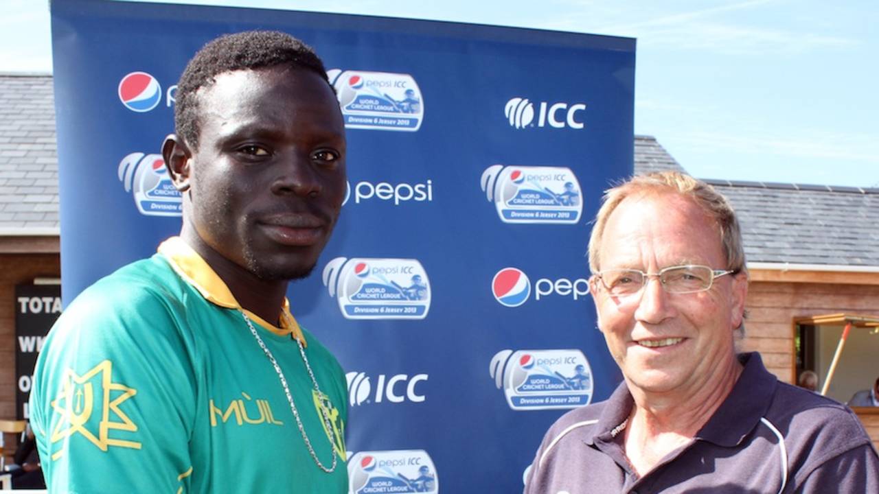 Saheed Akolade picked up six wickets, Bahrain v Nigeria, ICC World Cricket League Division Six, St Martin, July 25, 2013