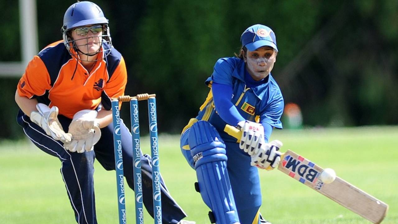 Deepika Rasangika top-scored with 47, Netherlands Women v Sri Lanka Women, ICC Women's World Twenty20 Qualifiers, 2nd semi-final, Dublin, July 29, 2013