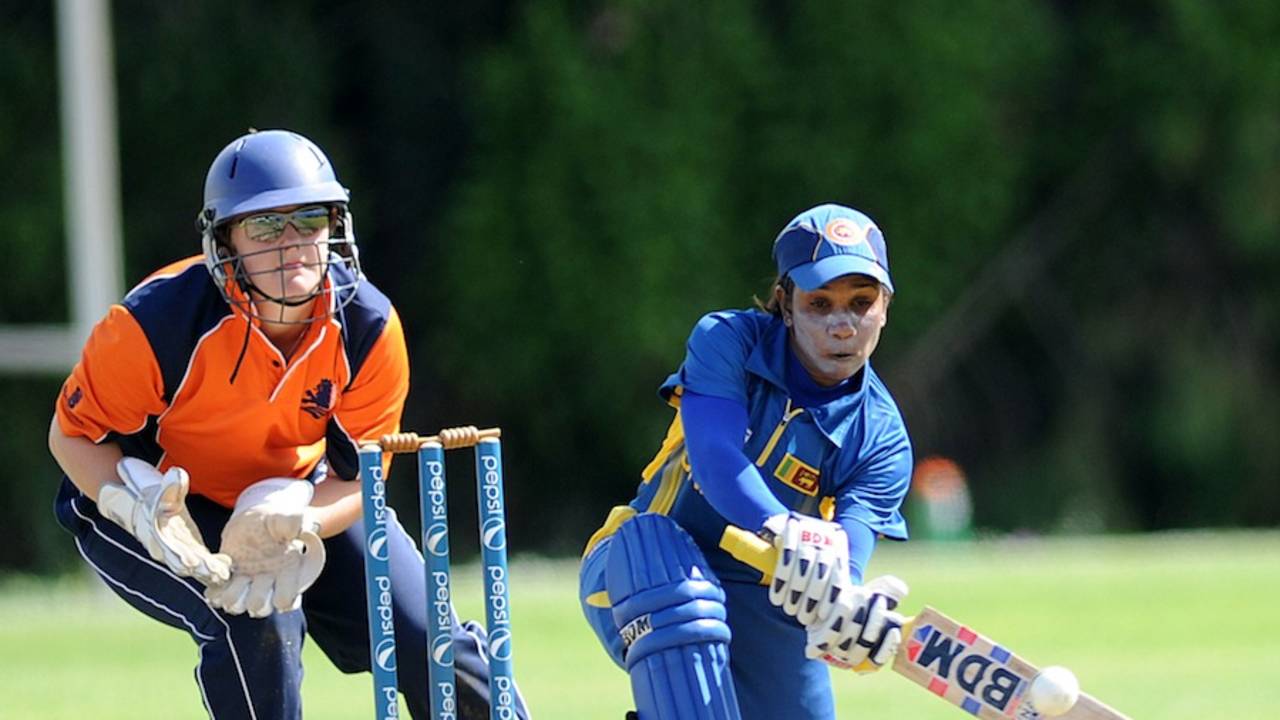 Deepika Rasangika top-scored with 47, Netherlands Women v Sri Lanka Women, ICC Women's World Twenty20 Qualifiers, 2nd semi-final, Dublin, July 29, 2013