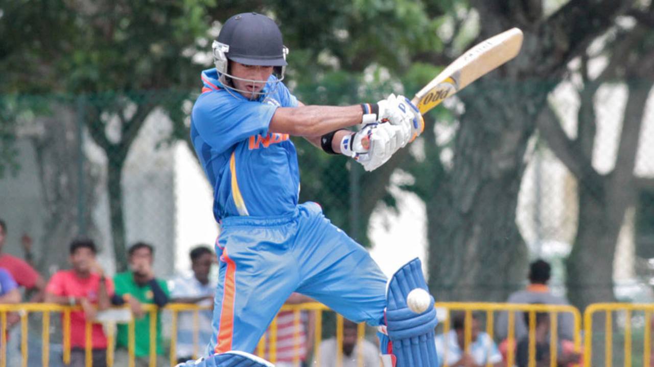 Unmukt Chand plays an attacking shot on the off side&nbsp;&nbsp;&bull;&nbsp;&nbsp;ACC/Mithilesh Mishra