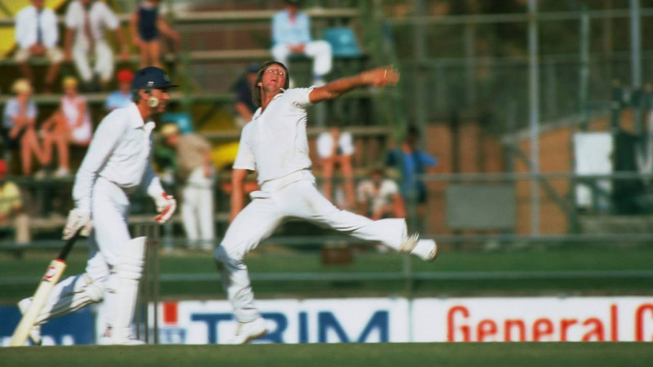 "Jeff Thomson would dig one in short, and it would still be rising as it passed over the batsmen, easily clear the leaping keeper, and hit the sightscreen on the half-volley"&nbsp;&nbsp;&bull;&nbsp;&nbsp;Adrian Murrell/Getty Images