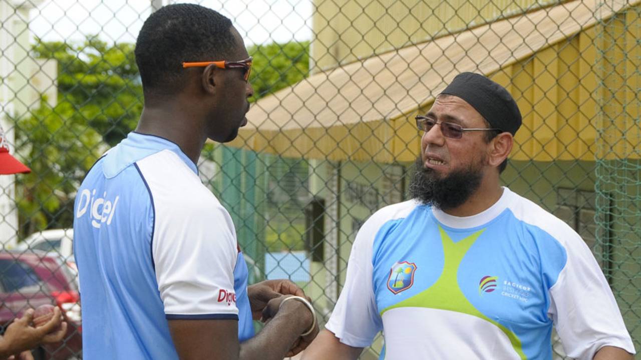Saqlain Mushtaq, who played county cricket with Surrey and Sussex, is set to work with the England team on a short-term assignment&nbsp;&nbsp;&bull;&nbsp;&nbsp;WICB Media/Brooks LaTouche Photography Ltd