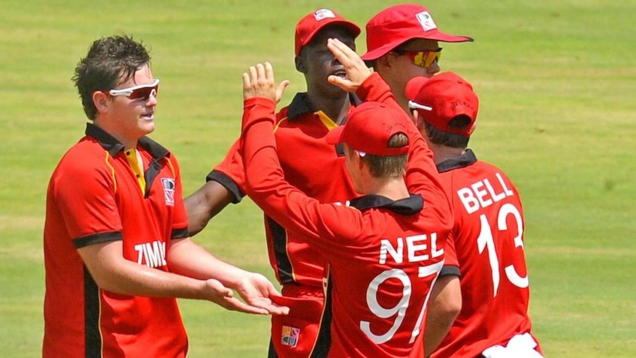 Kieran Geyle took figures of 3 for 32, India Under-19s v Zimbabwe Under-19s, Visakhapatnam, Sep 23, 2013