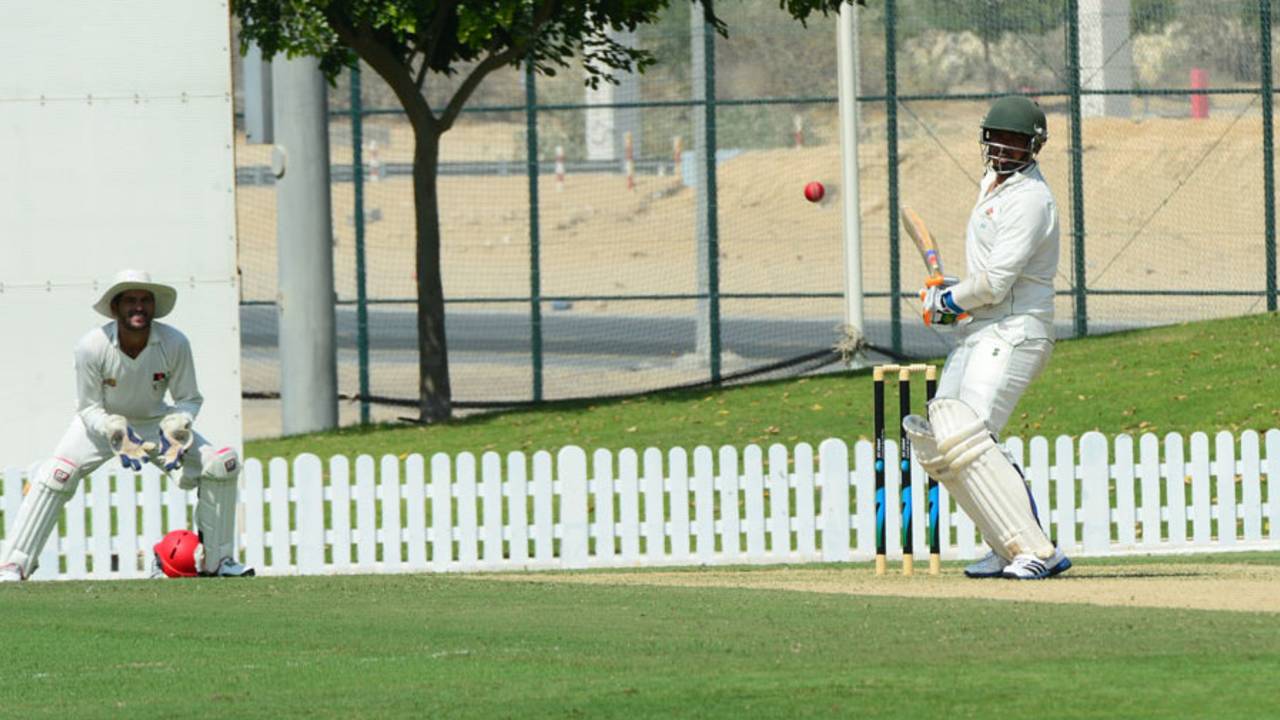 Kenya's No. 10 batsman Hiren Varaiya scored a stubborn 35, Afghanistan v Kenya, ICC Intercontinental Cup, 1st day, Dubai, October 6, 2013