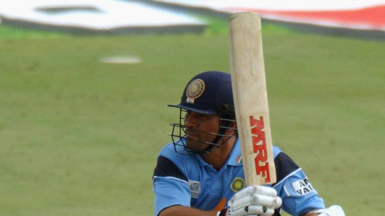Sachin Tendulkar plays a classic cover drive, India v Pakistan, Centurion, World Cup, 1 March, 2003