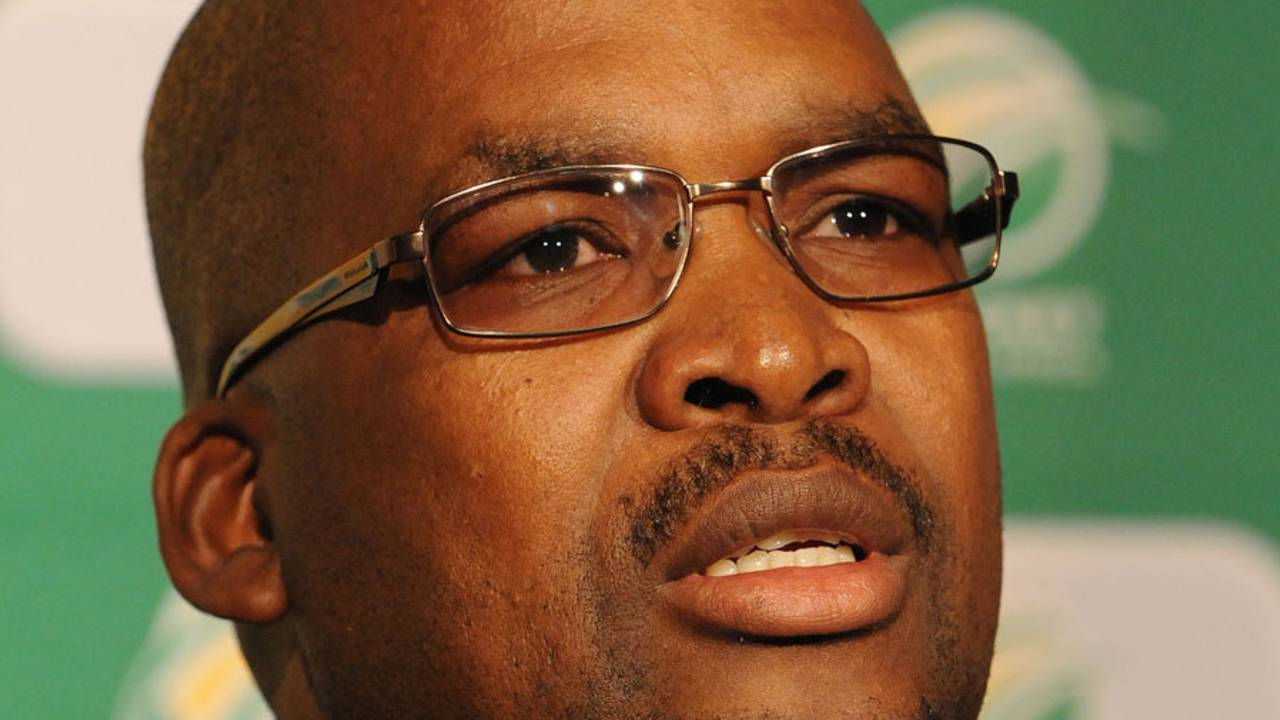 Cricket South Africa president, Chris Nenzani at a press conference, Johannesburg, May 11, 2013