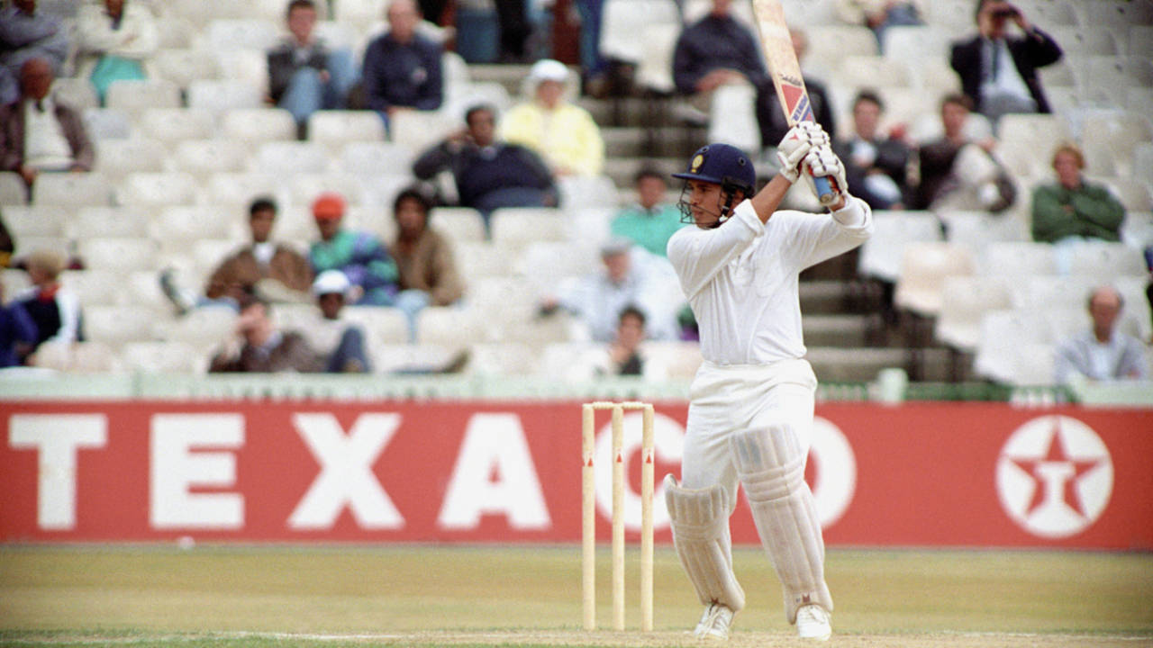 Sachin Tendulkar cuts on his way to his maiden Test century&nbsp;&nbsp;&bull;&nbsp;&nbsp;PA Photos