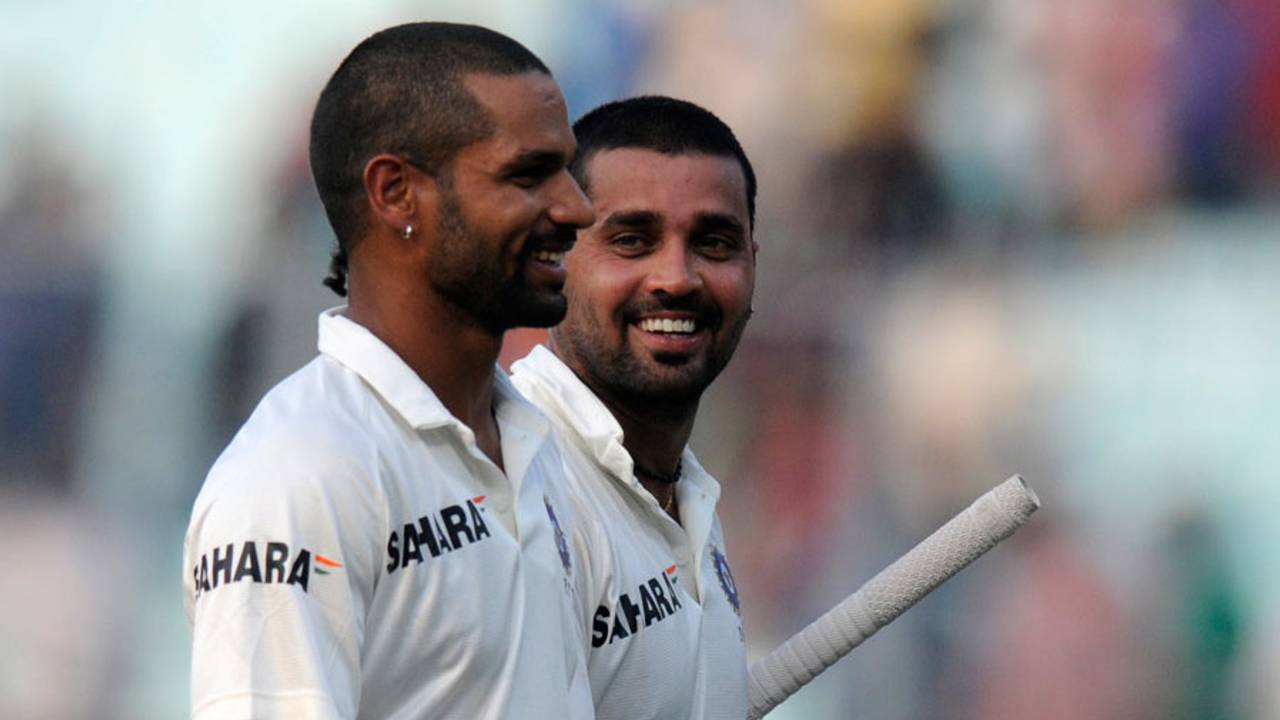 Shikhar Dhawan and Murali Vijay saw India to stumps, India v West Indies, 1st Test, Kolkata, 1st day, November 6, 2013