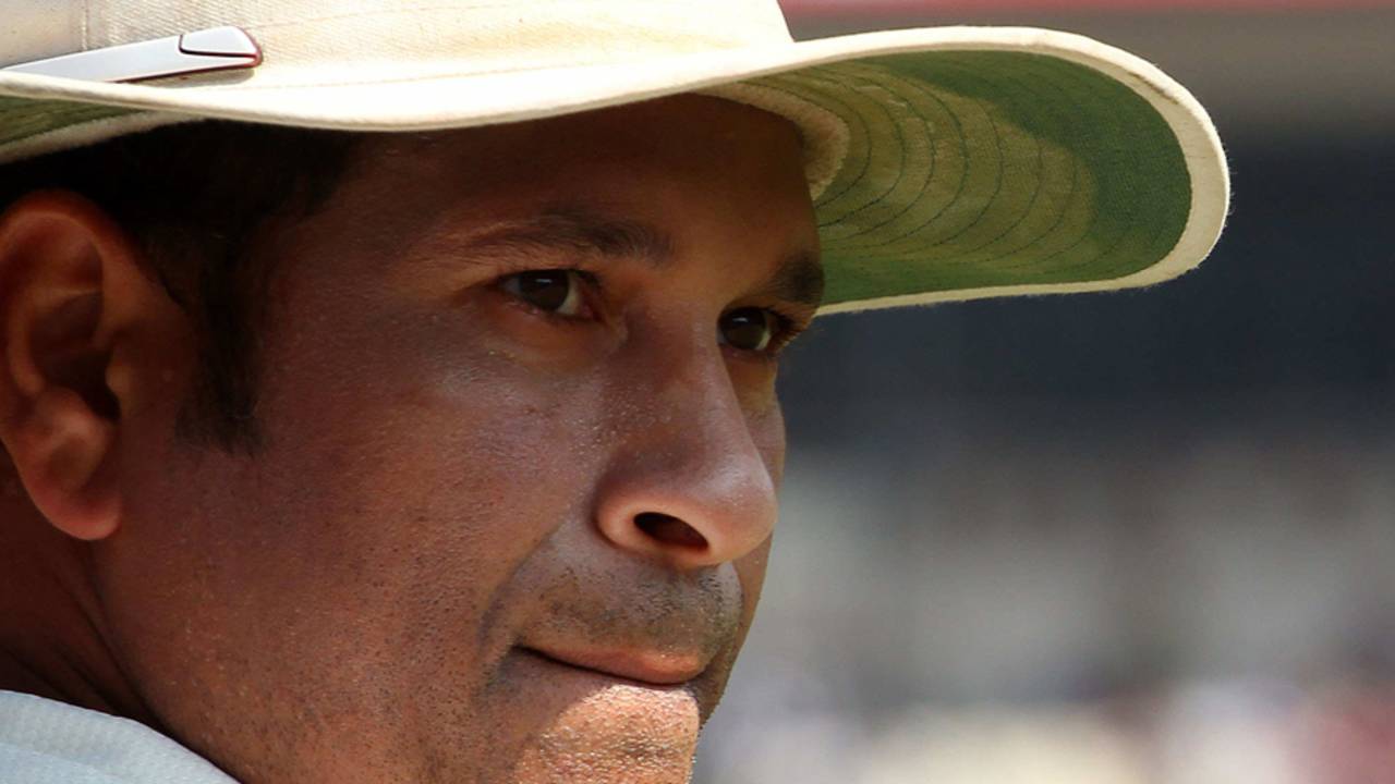 Sachin Tendulkar watches proceedings at Eden Gardens, India v West Indies, 1st Test, Kolkata, 3rd day, November 8, 2013