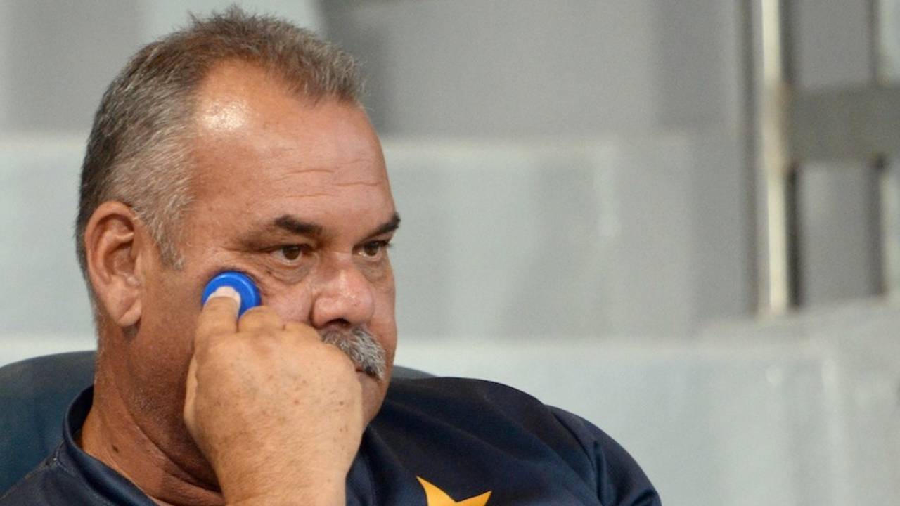 A pensive Dav Whatmore looks on, Pakistan v South Africa, 4th ODI, Abu Dhabi, November 8, 2013