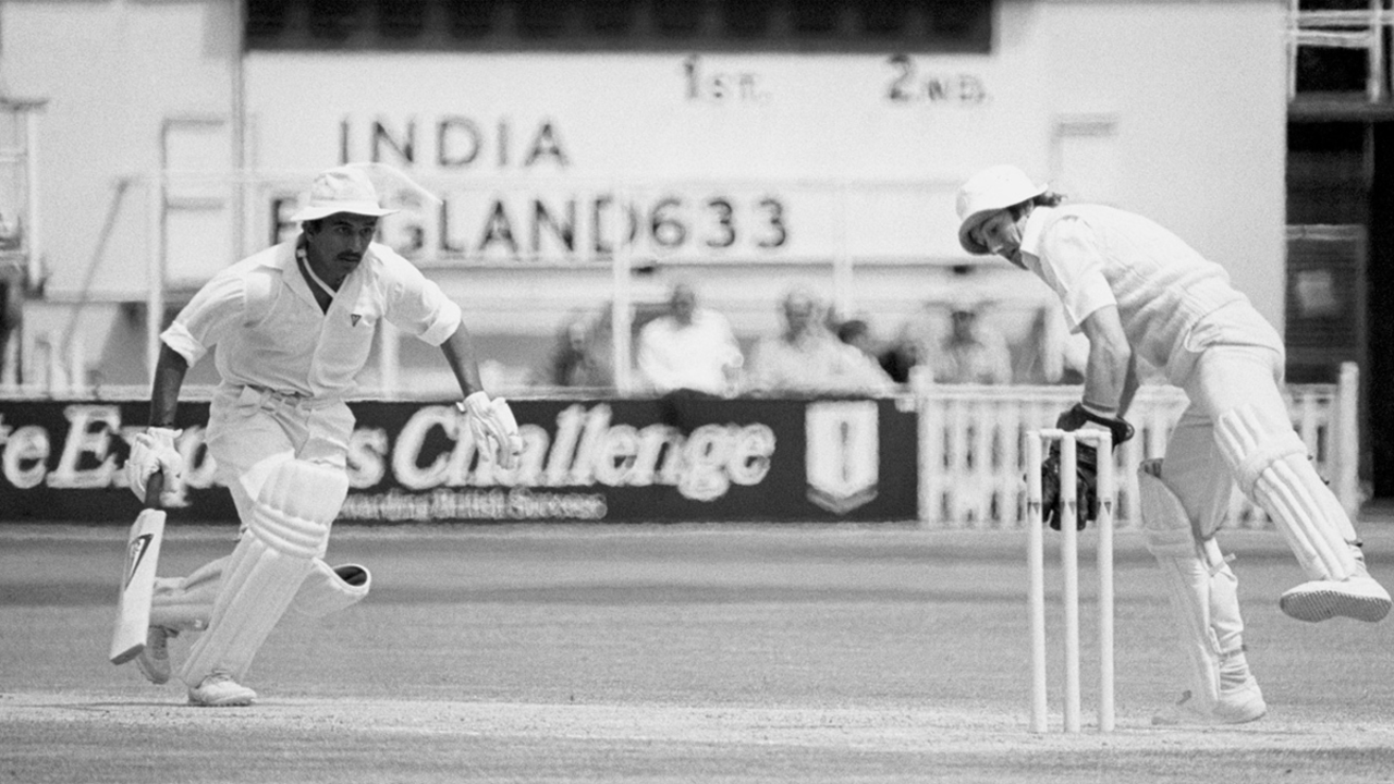 Sunil Gavaskar is run out by Bob Taylor, England v India, 1st Test, Edgbaston, 3rd day, July 14, 1979
