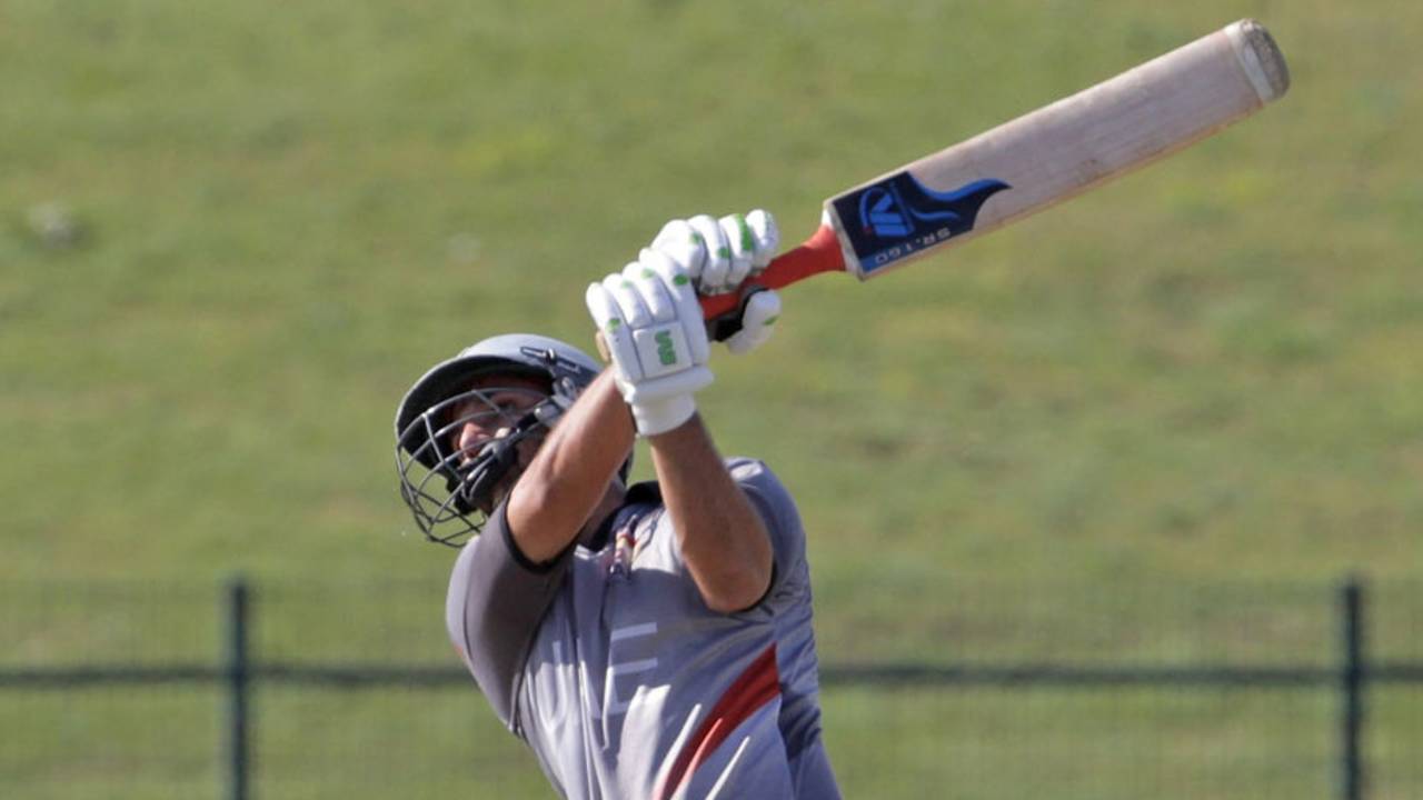 Abdul Shakoor top-scored with 28, UAE v Nepal, ICC World Twenty20 Qualifiers, 3rd place play-off, Abu Dhabi, November 30, 2013