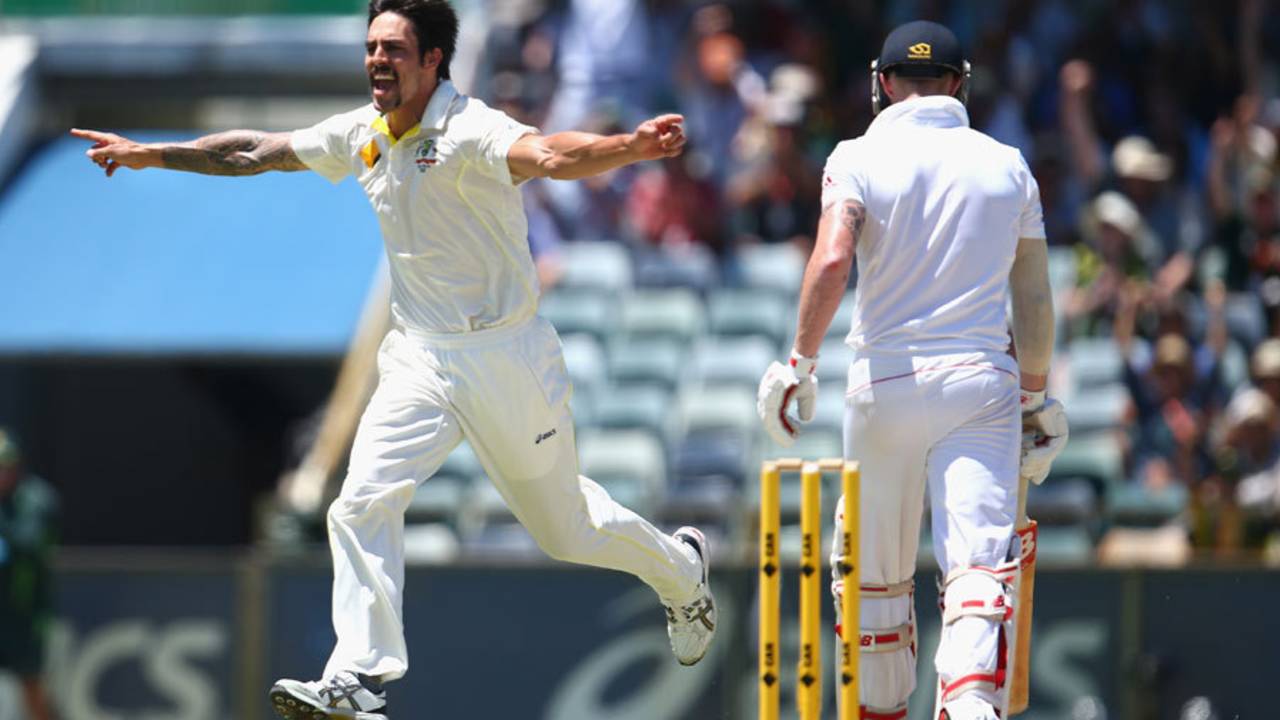 Mitchell Johnson played a decisive role in the 2013-14 Ashes, in which Ben Stokes made his debut&nbsp;&nbsp;&bull;&nbsp;&nbsp;Getty Images