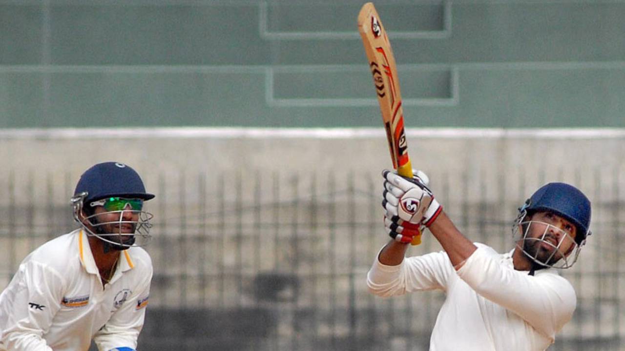 Ashok Menaria struck a brisk 62, Tamil Nadu v Rajasthan, Ranji Trophy 2013-14, Group B, 3rd day, Chennai, December 24, 2013