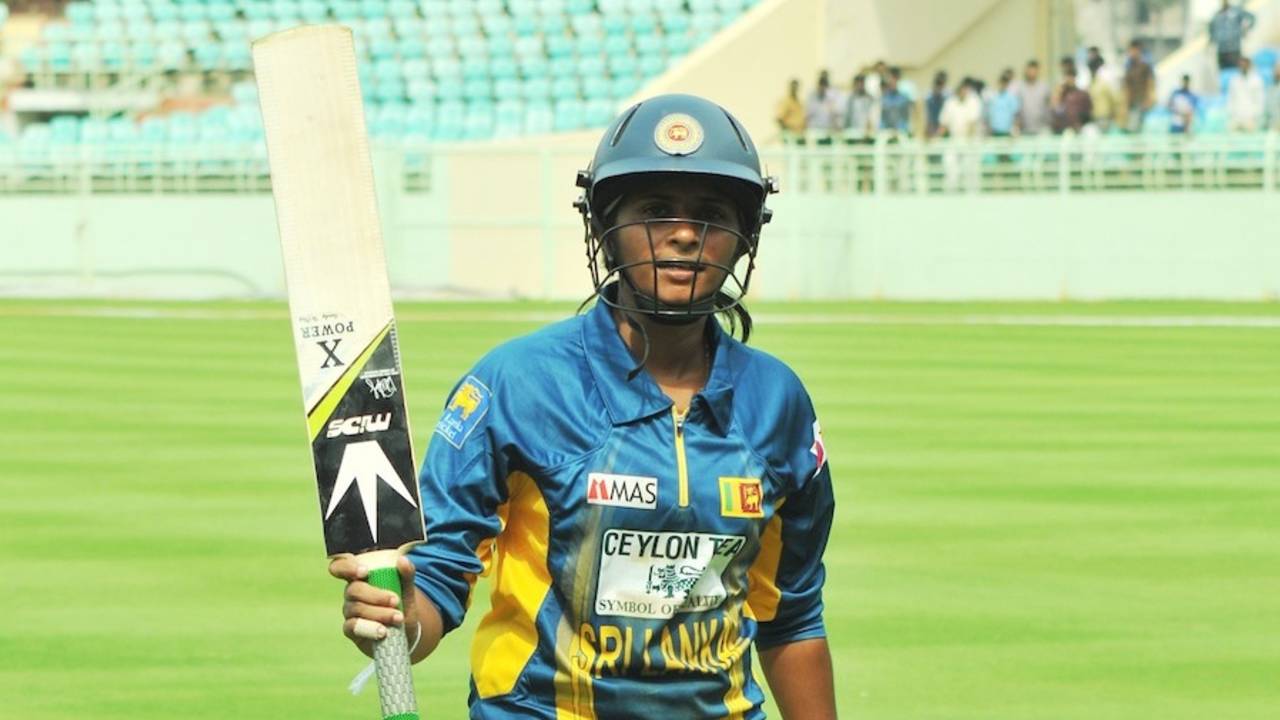 Shashikala Siriwardene's unbeaten 46 took her team to victory, India v Sri Lanka, 3rd women's T20, Visakhapatnam, January 28, 2014