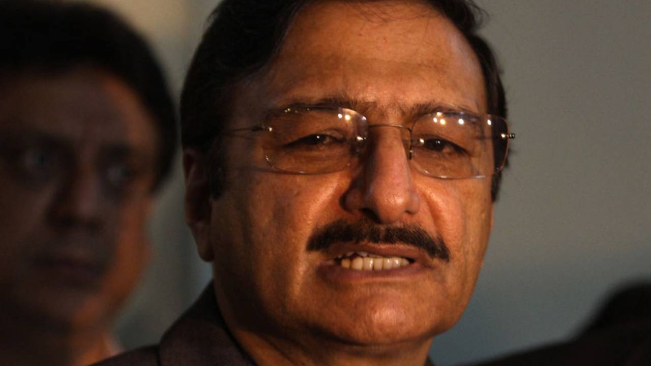 Zaka Ashraf talks to reporters in Lahore on Friday, February 1, 2014
