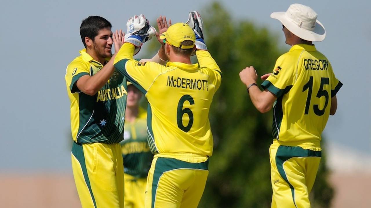 Matthew Fotia finished with 3 for 23, Australia v Namibia, Under-19 World Cup, Group B, Abu Dhabi, February 15, 2014