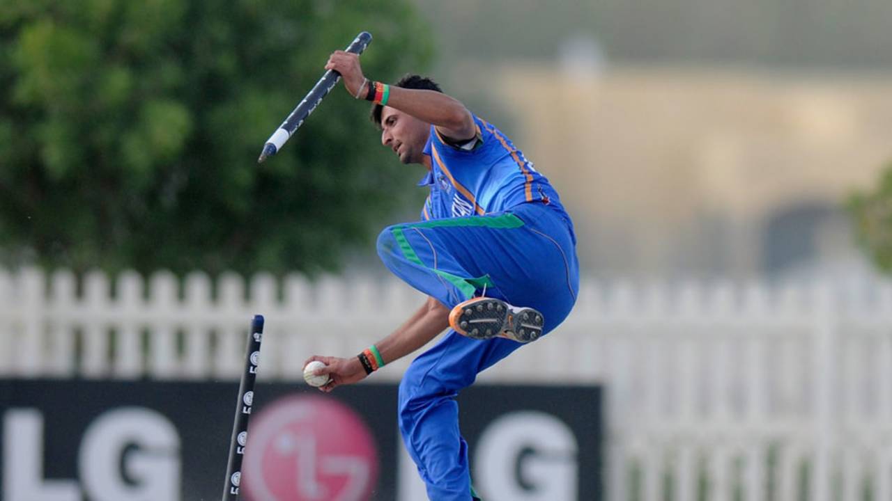 Afghanistan Under-19's Abdullah Adil make absolutely sure of a run-out