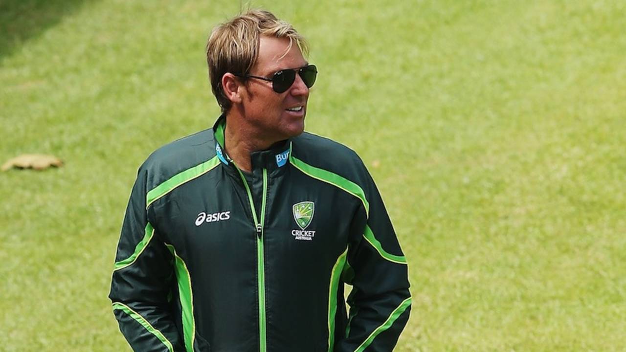 Shane Warne walks along the boundary line, South Africa v Australia, 3rd Test, Cape Town, 3rd day, March 3, 2014
